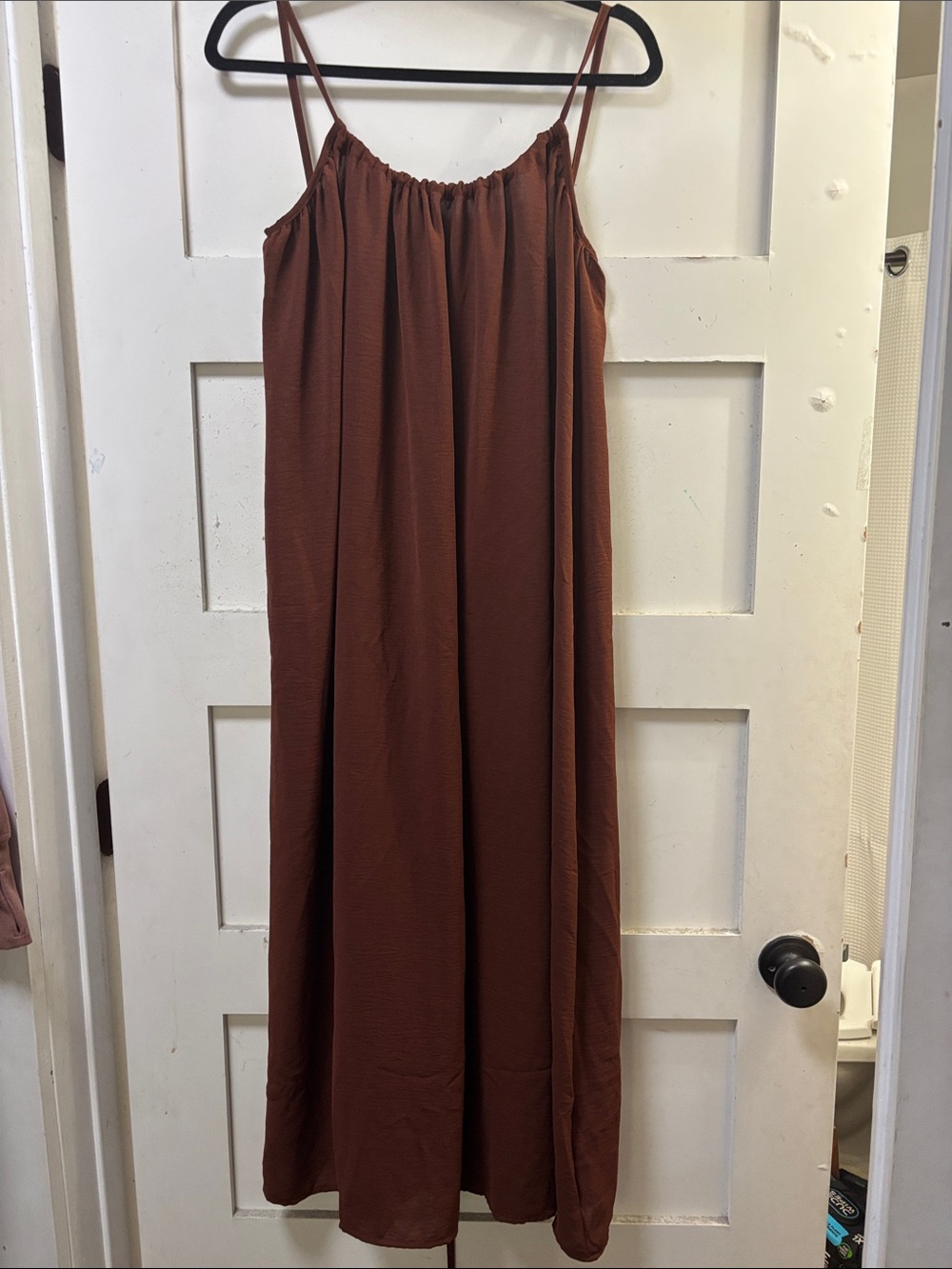 Sleeveless Maxi Dress in Rich Brown